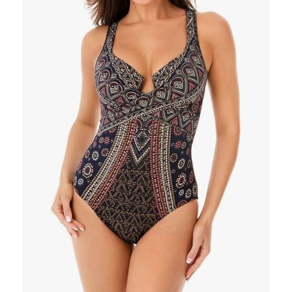 Miraclesuit womens Underwire swim suit one piece size 4 - Picture 1 of 16